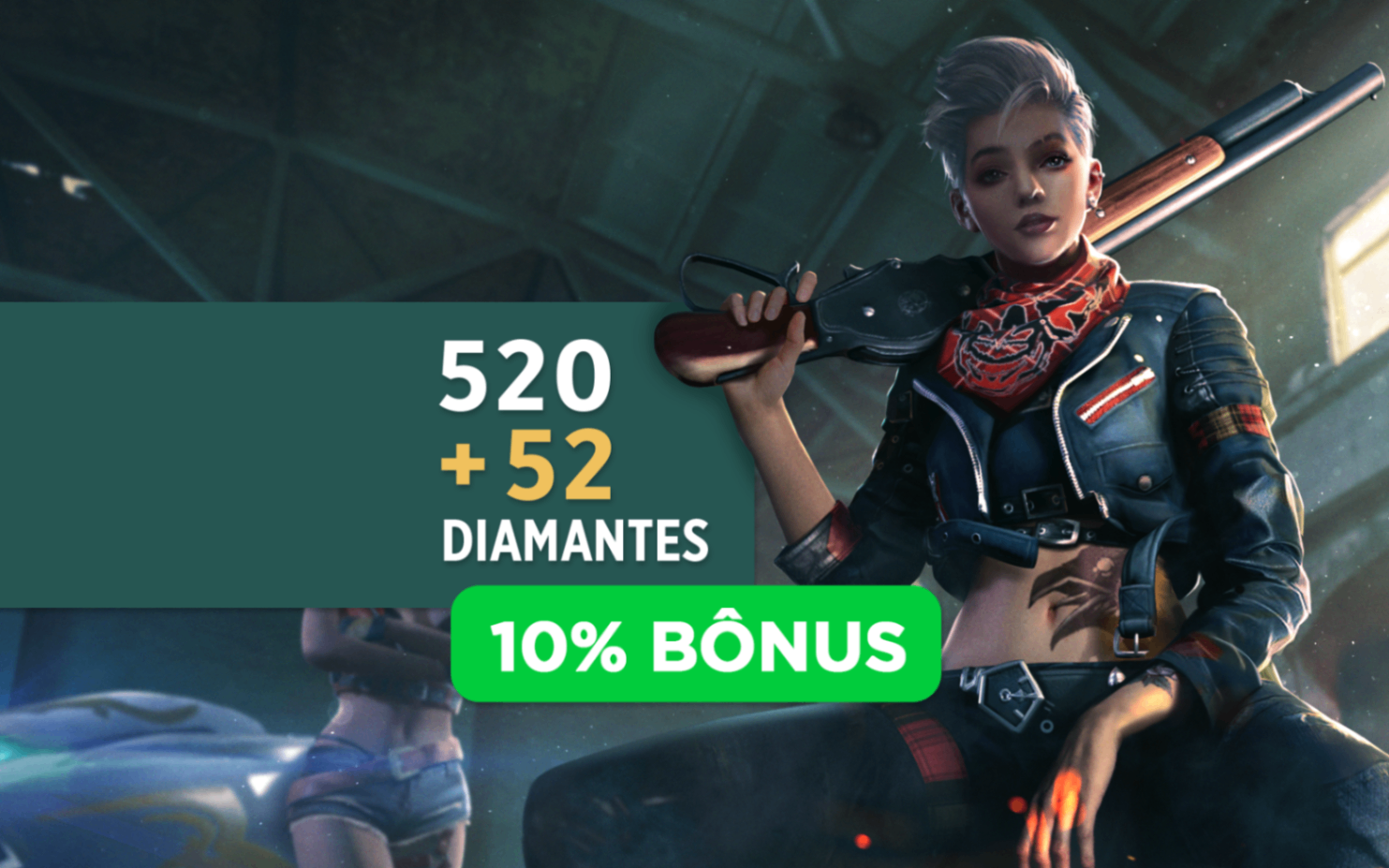 Free Fire - 520 Diamantes + 10% de Bônus