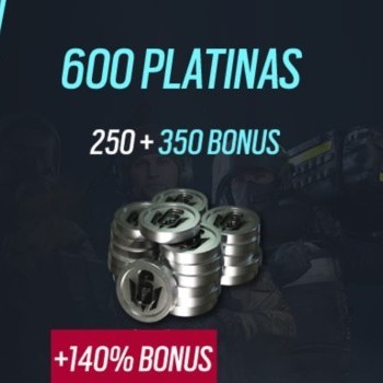 Rainbow Six Mobile - First Purchase - 600 Platina (250+350 bônus) - ATIVAÇÃO ÚNICA