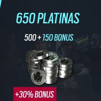 Rainbow Six Mobile - 650 Platina (500 + 150 bônus)