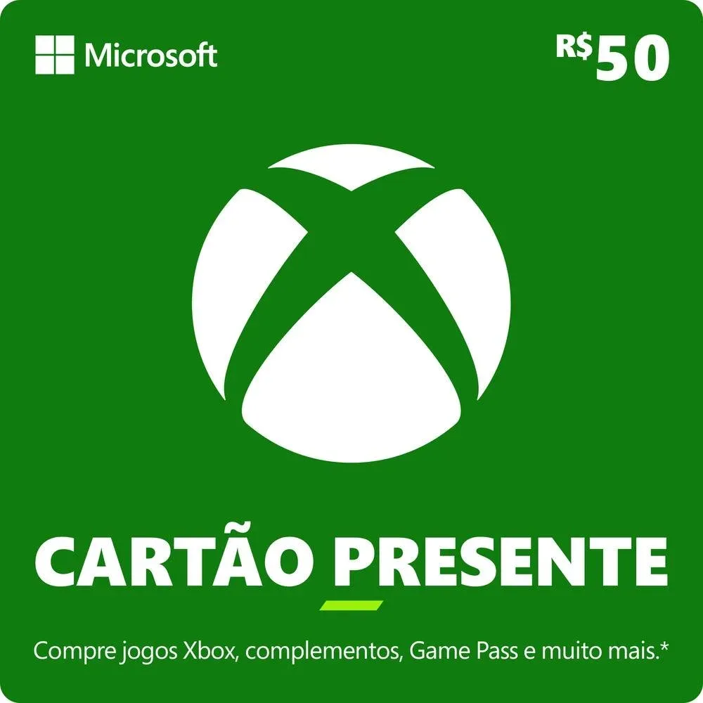 Xbox - Cartão Presente Digital 50 Reais