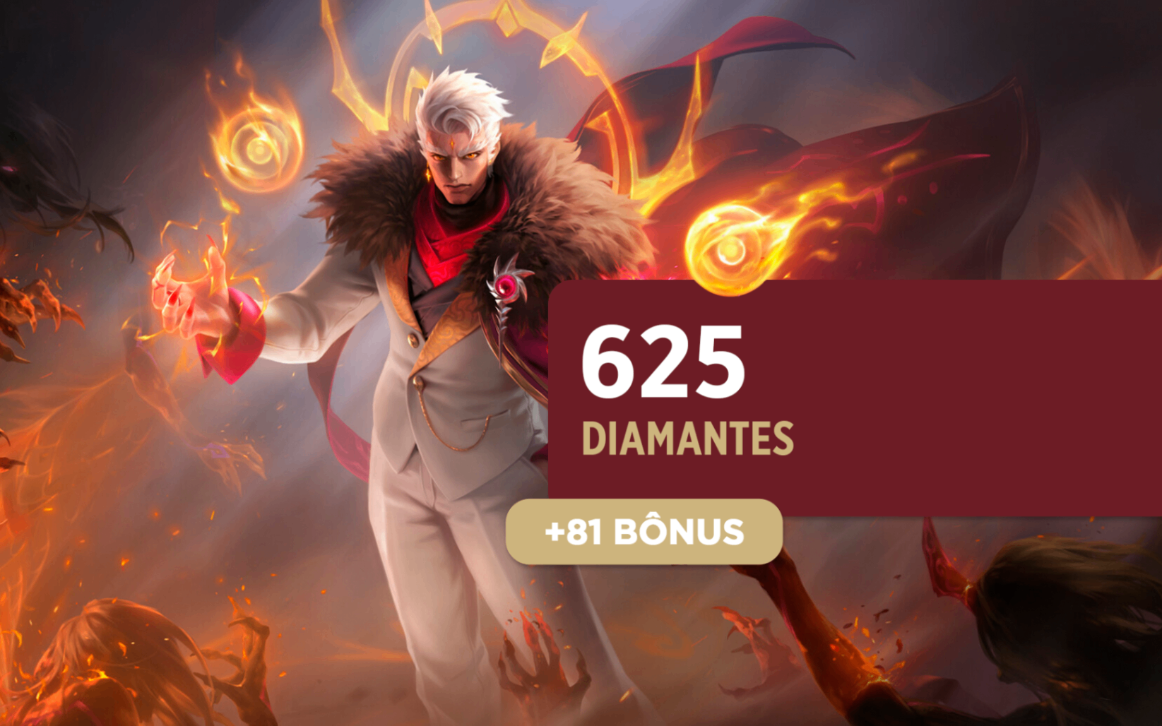 Mobile Legends: Bang Bang - 625 Diamantes + 81 Bônus