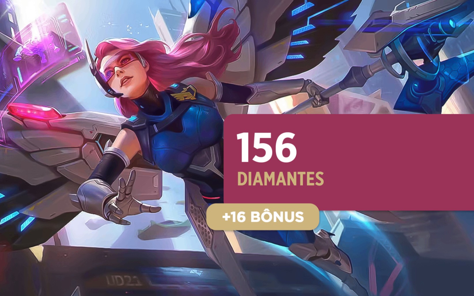 Mobile Legends: Bang Bang - 156 Diamantes + 16 Bônus
