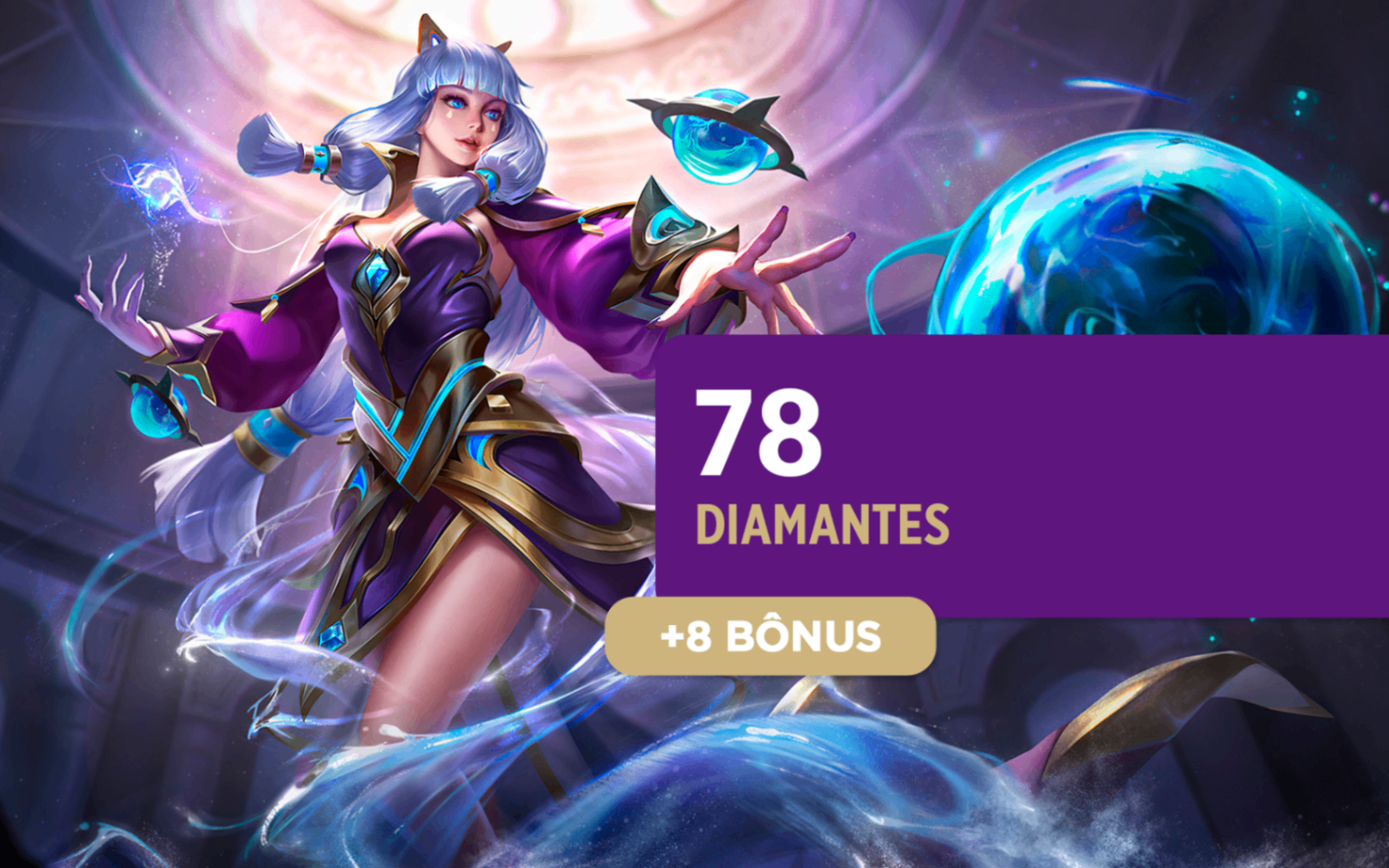 Mobile Legends: Bang Bang - 78 Diamantes + 8 Bônus
