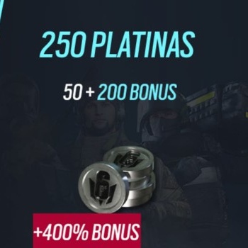 Rainbow Six Mobile - First Purchase - 250 Platina (50+200 bônus) - ATIVAÇÃO ÚNICA