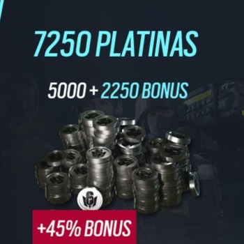 Rainbow Six Mobile - 7250 Platina (5000 + 2250 bônus)