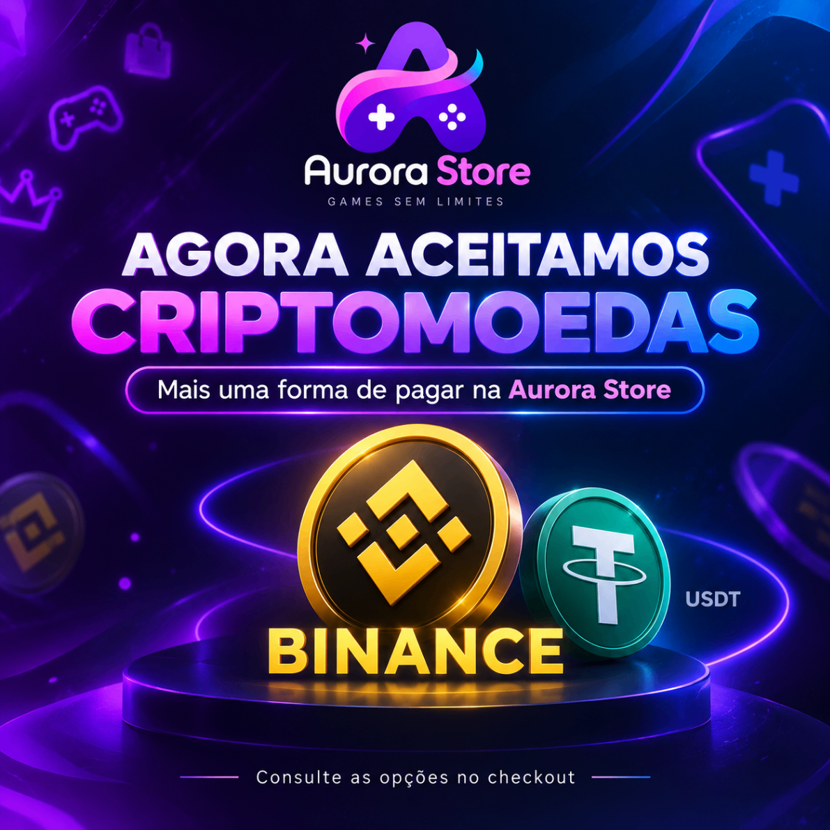 PAGAMENTO VIA CRYPTO MOEDAS - BINANCE